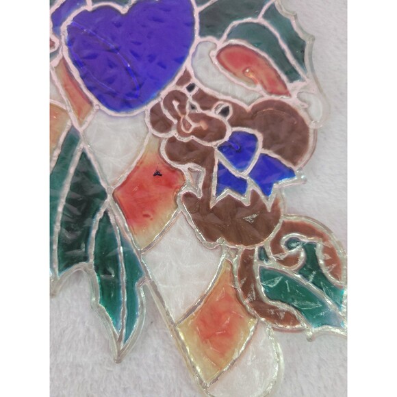 Vintage Crystalline Window Decor Stained Glass Look Plastic Christmas Decoration - Picture 10 of 11